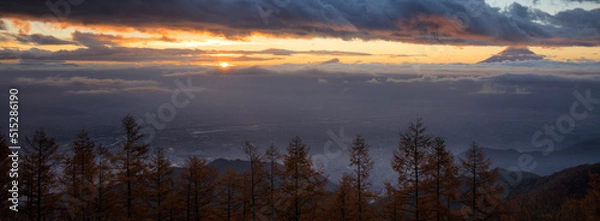 Obraz 日の出の富士山
