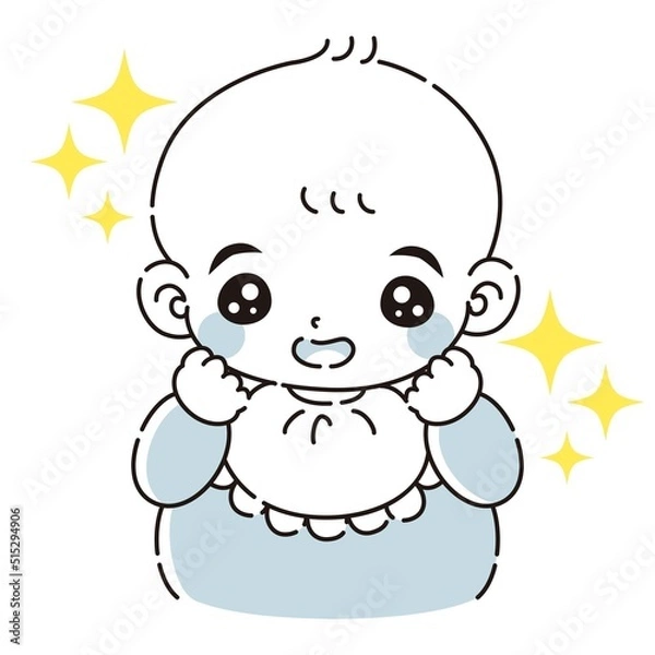 Fototapeta 笑顔の赤ちゃんのイラスト