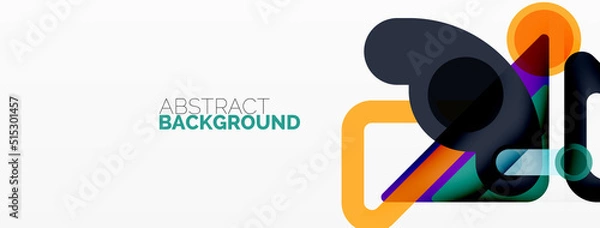 Obraz Geometric primitives. Lines, circles abstract background