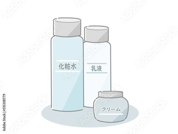 Obraz 化粧水と乳液とクリーム
