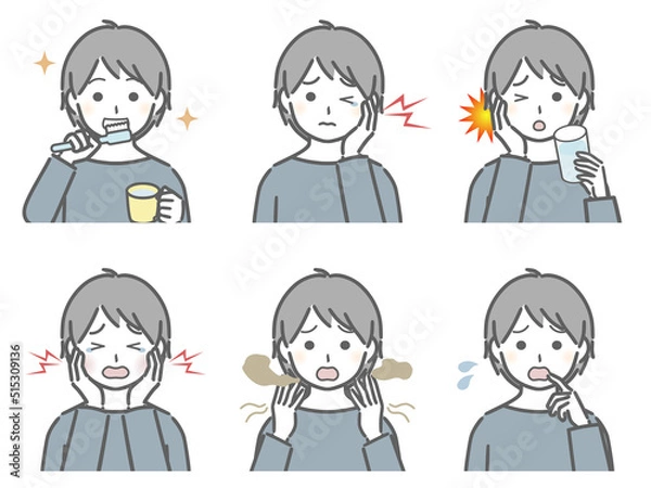 Fototapeta 口の中に異常がある少年（私服）