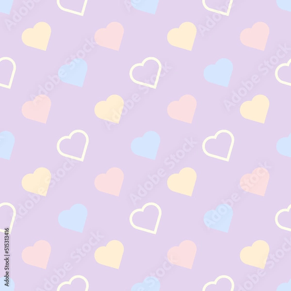 Fototapeta Heart seamless pattern. Abstract heart background.