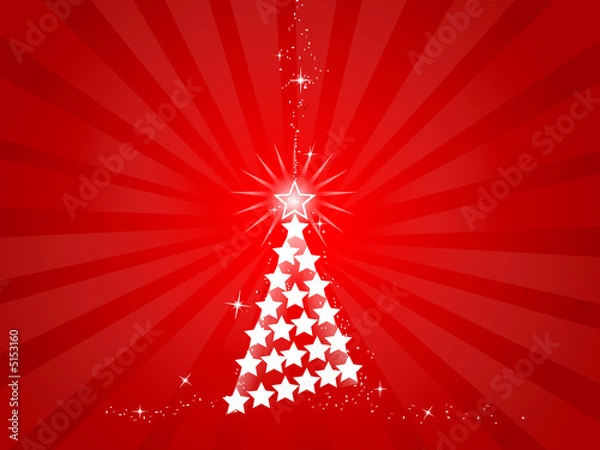 Obraz christmas tree with stars