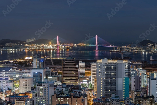 Obraz Busan Bukhang Bridge Night View