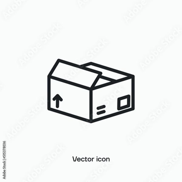 Fototapeta Box, package vector icon. Premium quality.