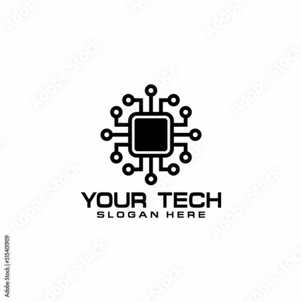 Obraz Technology Logo Template Design Vector, Emblem, Design Concept, Creative Symbol or Icon