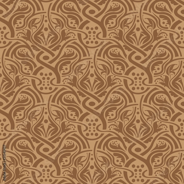 Fototapeta Brown seamless pattern
