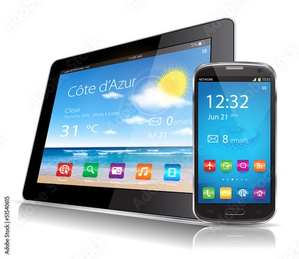 Obraz Tablet and Smartphone