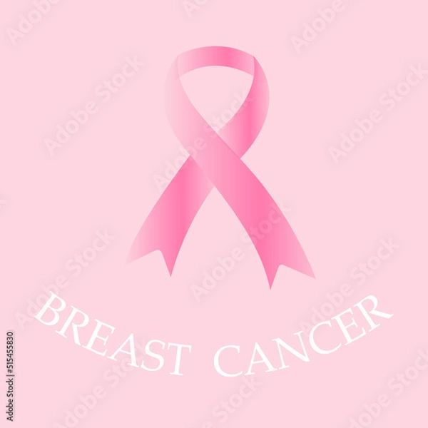 Fototapeta Pink Ribbon Cross Breast Cancer Woman Sign Cancer Fight Ideas. October Breast Cancer Awareness Month Concept Background. 