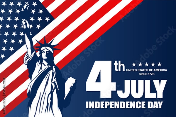 Obraz Statue of Liberty. New York landmark and symbol of Freedom and Democracy. Fourth of July Independence day