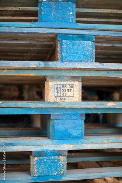 Obraz Blue Pallets