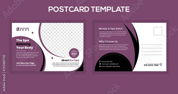 Obraz Beauty and spa postcard template