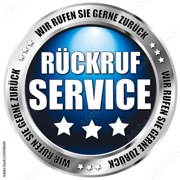 Fototapeta button "rückruf service"
