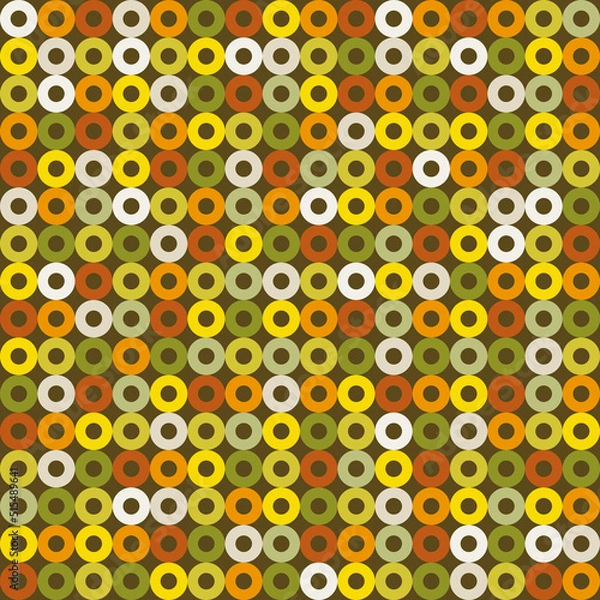 Obraz Seamless background with small multicolored rings.