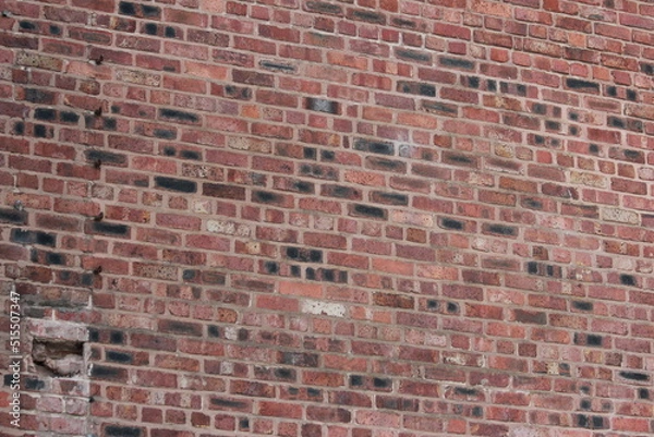 Obraz Rough Patchy Brick Wall with Holes