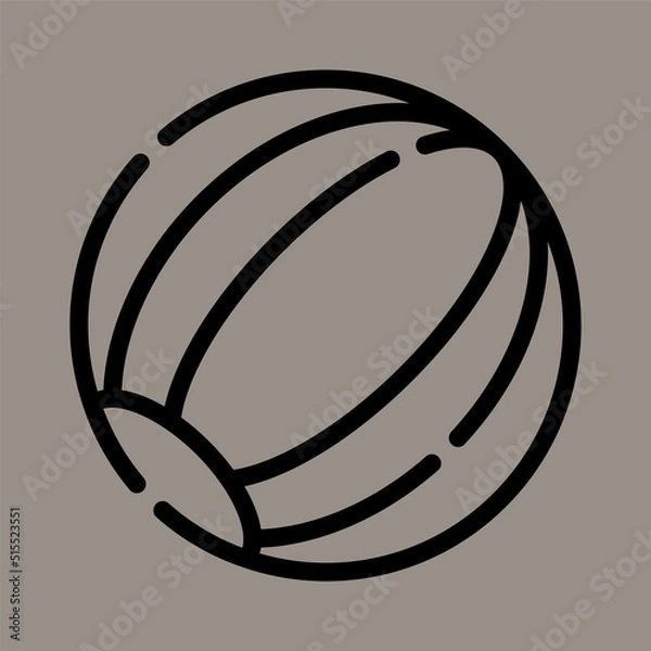 Fototapeta Beach ball icon or logo illustration vector graphic with gray background. Perfect use for ui, website, pattern, design, etc.