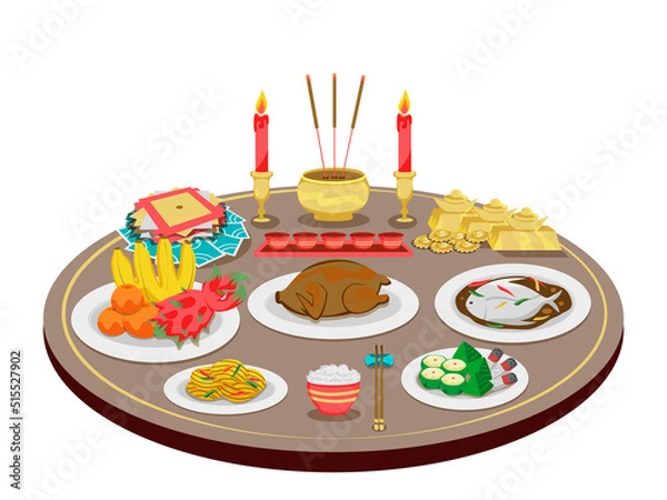 Fototapeta ChineseOfferingTable