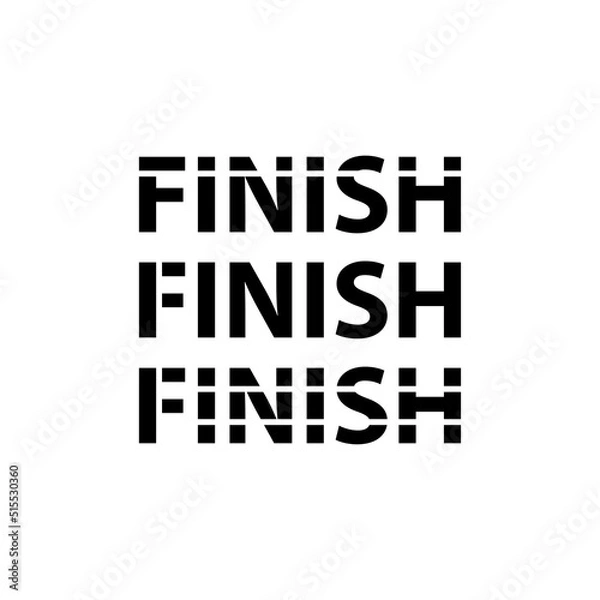 Fototapeta finish icon vector design templates