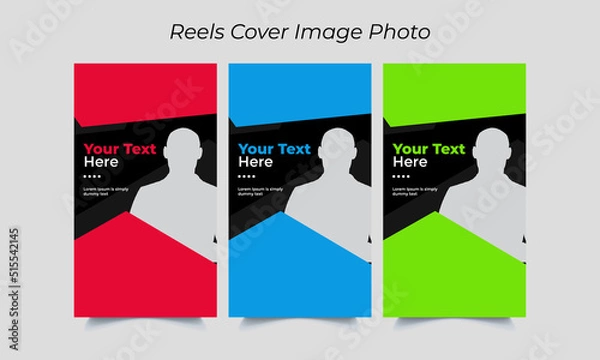 Fototapeta Reels Cover Image Design | Thumbnail Template Photo For Reels