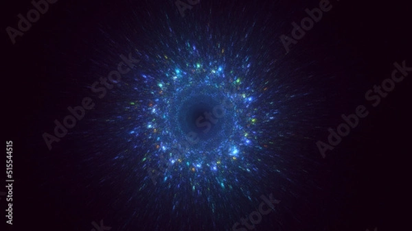 Fototapeta 3D rendering abstract circle light background