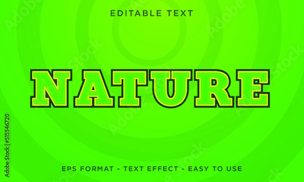 Obraz Nature 3D Vector Text Effect