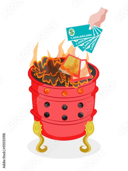 Fototapeta ChinesePaperBurner