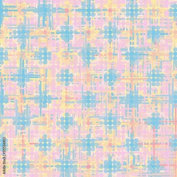 Fototapeta Original checkered background. Grid background with different cells. Abstract striped and checkered pattern. Illustration for scrapbooking.