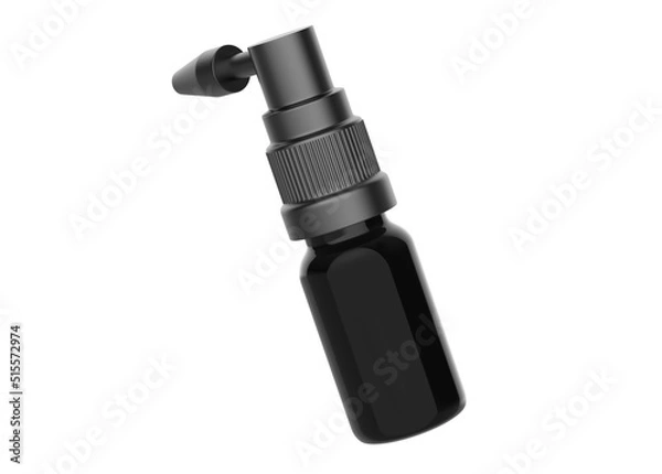 Fototapeta Plastic Bottle with Long Nozzle Sprayer Mockup isolated on white background. 3d illustration