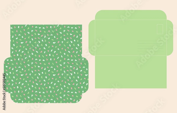 Obraz Envelope design, cutout template, .smooth freeform.