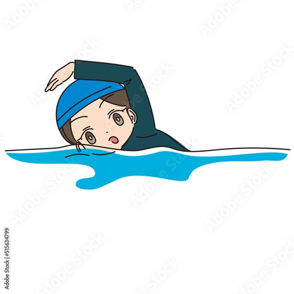 Obraz 泳ぐジェンダーレス水着を着た子ども