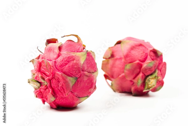 Fototapeta Fresh Pitaya on White Background