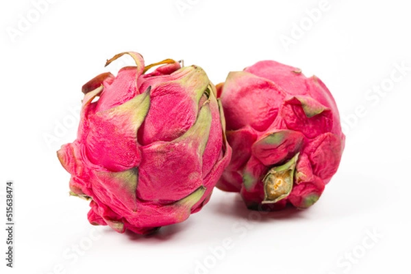 Fototapeta Fresh Pitaya on White Background