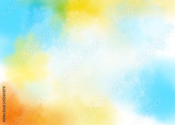 Obraz さわやかなイメージの水彩イラスト背景