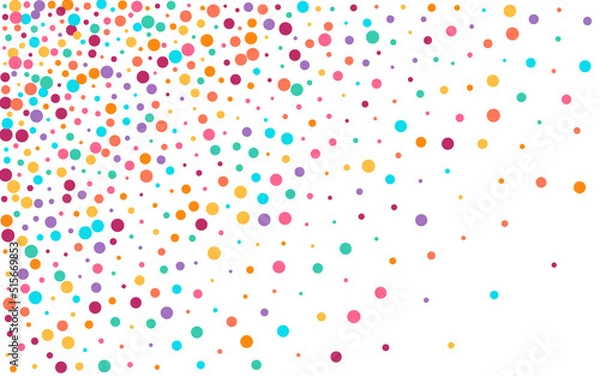 Fototapeta Color Dust Carnival Vector White Background.