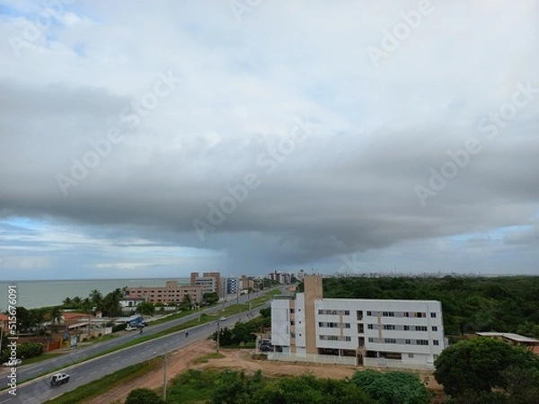 Fototapeta clouds over city
