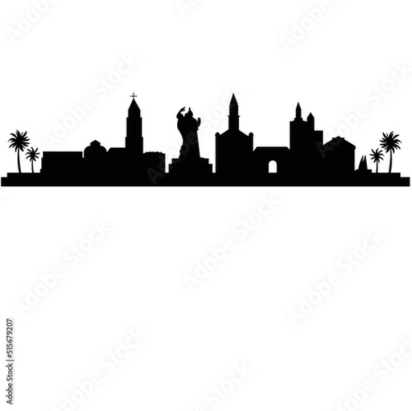 Obraz split ( croatia) city skyline silhouette