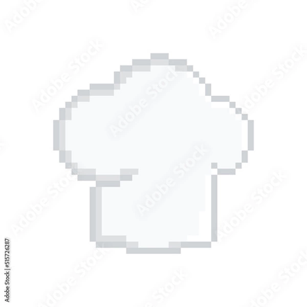 Obraz Chef hat vector icon. Cook concept Pixel art. 8 bit logo. eps10