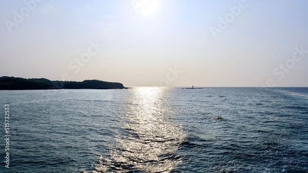 Obraz 長崎県対馬市から壱岐市への航海中の船上からの風景