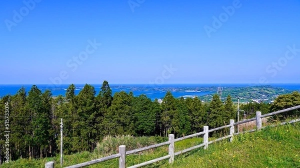 Obraz 壱岐の岳ノ辻展望台駐車場から見える風景