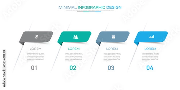 Obraz Business infographic template  with icon ,vector design illustration