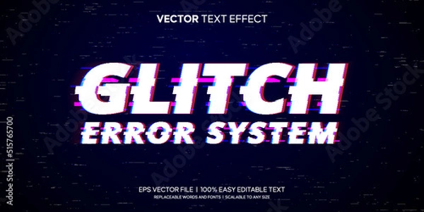 Obraz modern glitch editable trendy text effect