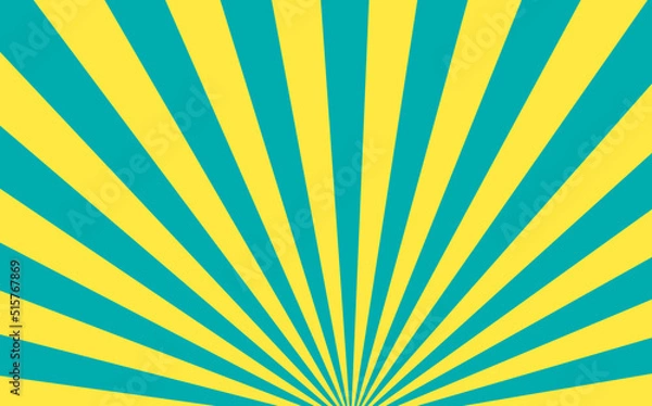 Obraz 広告　ポップ　デザイン　お知らせ　放射状　光　黄色　緑