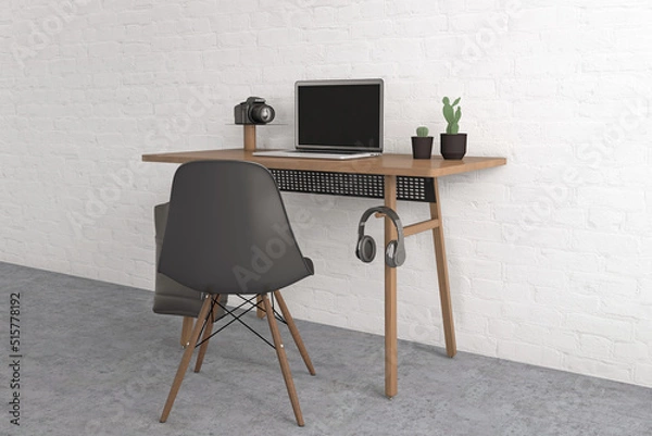 Fototapeta Workstation Frame and Screen Mockup