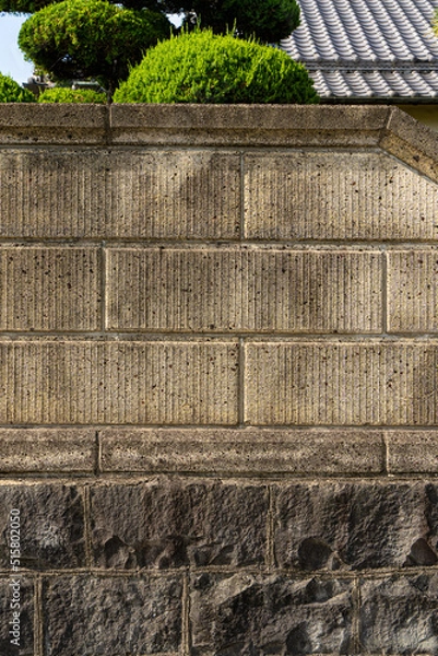 Fototapeta ブロック塀の背景素材