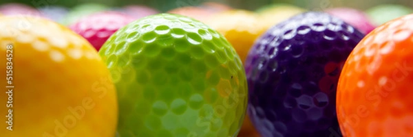 Obraz colourful golf ball web banner