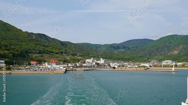 Obraz フェリーから見た池田港4【香川県小豆郡小豆島町池田】
