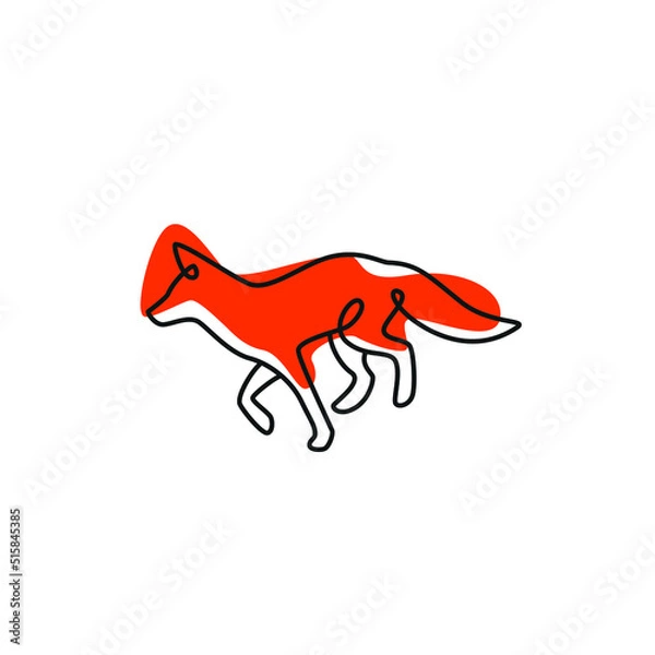 Obraz Fox Monoline Art