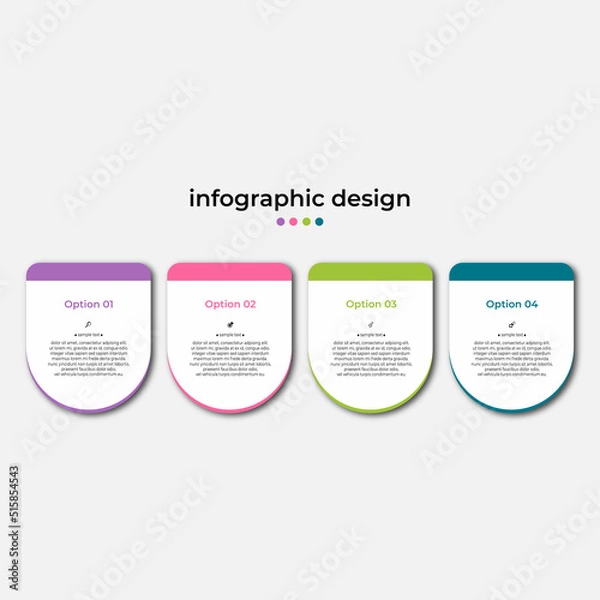 Fototapeta steps timeline infographic template design
