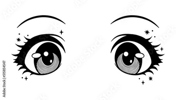 Fototapeta Cute anime girl eyes