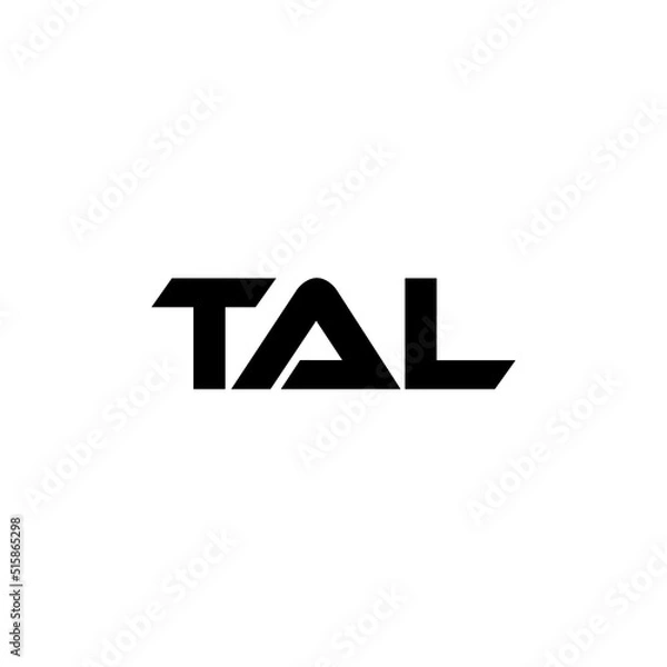 Fototapeta TAL letter logo design with white background in illustrator, vector logo modern alphabet font overlap style. calligraphy designs for logo, Poster, Invitation, etc.
